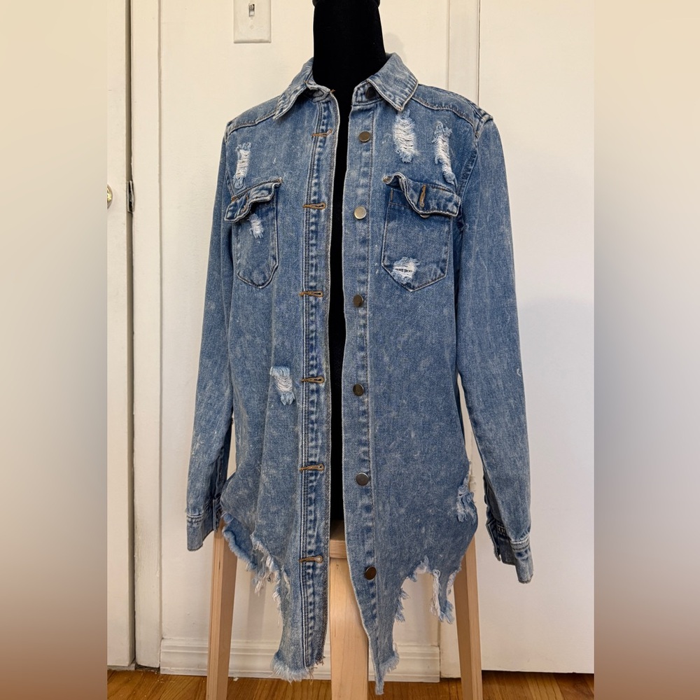 Distressed Denim Jacket